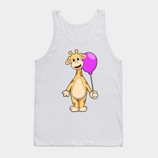 Giraffe with Balloon Tank Top